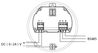 浆料雷达物位计24V RS485/Modbus接线图